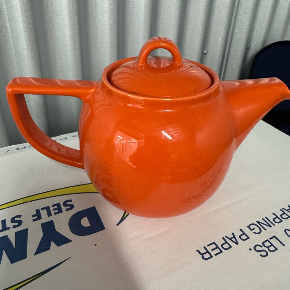 Vibrant Orange Teapot